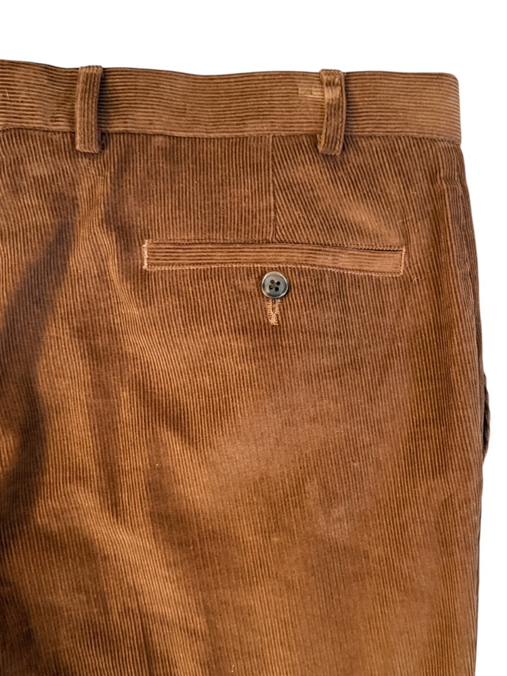 Lauren Ralph Lauren Chestnut Brown Corduroy Flat Front Trouser Pants 38x32 - Picture 4 of 14
